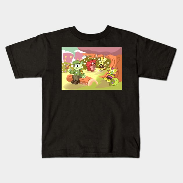 happy tree friends party ! Kids T-Shirt by Klaudiapasqui 96